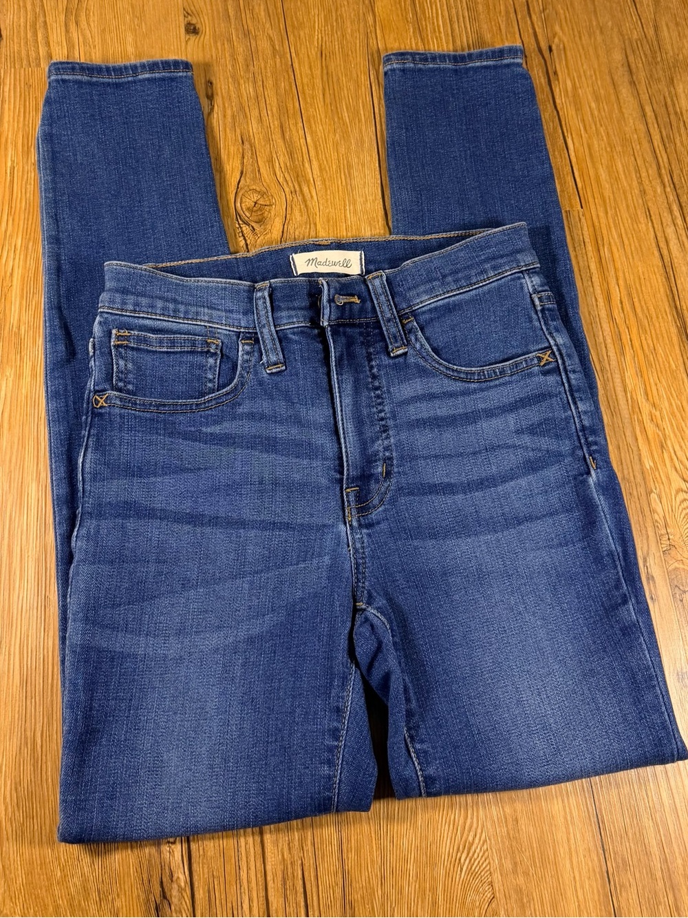 Madewell 9" Mid-Rise Skinny Jeans Womens 24 Blue Stretch Denim Medium Wash
